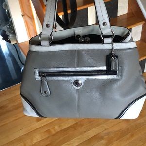 Coach- three tone leather bag